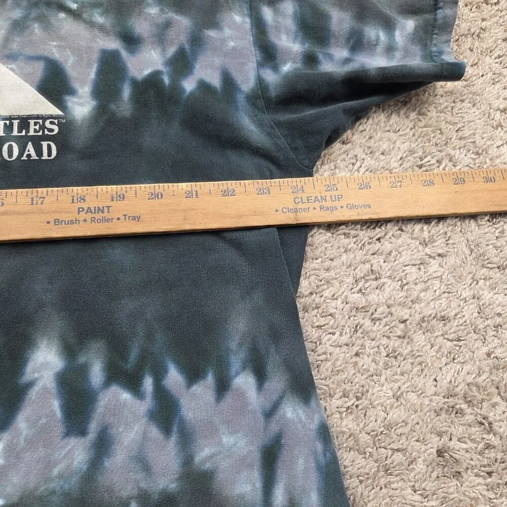 The Beatles Abbey Road T Shirt Mens XL Tye Dye Short Sleeve Liquid Blue